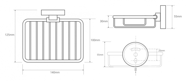 Мыльница прямоуголная Bemeta Omega 104108162