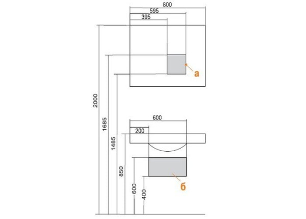 Зеркало с полками Акватон Отель 80 1A1013K0OT010