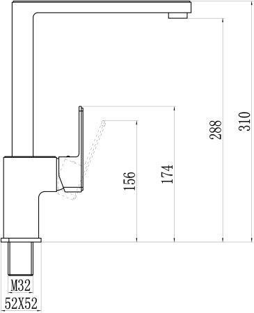 Смеситель для кухонной мойки Savol S-600706F