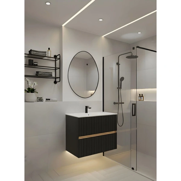 Зеркало с подсветкой Art&Max Como AM-Com-700-1000-DS-F-Nero