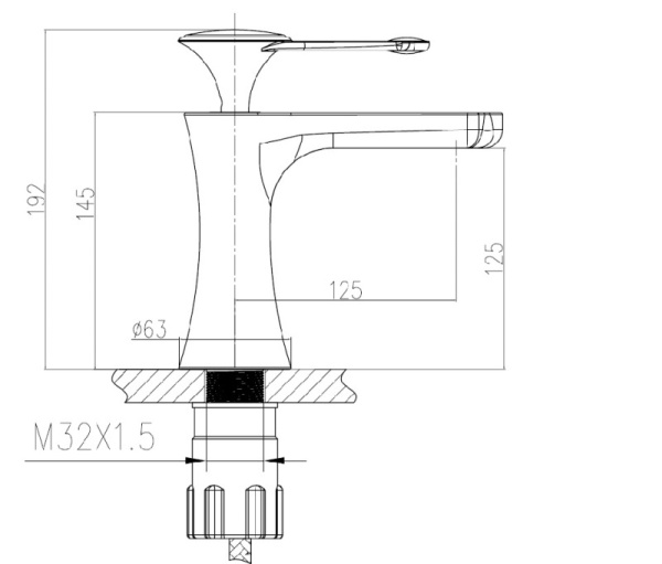 Смеситель для раковины Bronze de Luxe Yasmina 800/B02