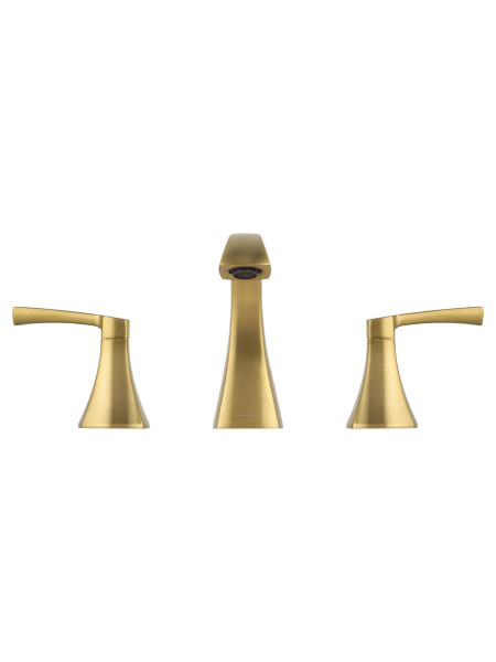 Смеситель для раковины на 3 отверстия WONZON & WOGHAND FLEX, брашированное золото WW-88083095-BG