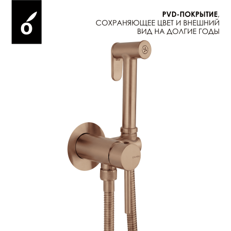Гигиенический душ со смесителем Oliveeka OL-829902-BRG матовая медь