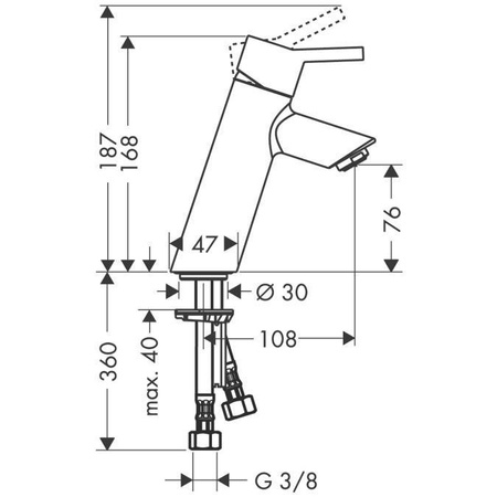 Смеситель для раковины Hansgrohe Talis S2 32041000