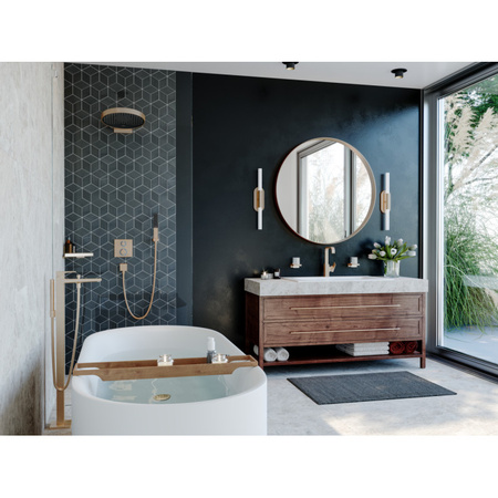 Верхний душ с кронштейном Hansgrohe Rainfinity 360 1jet 26230140 шлифованная бронза