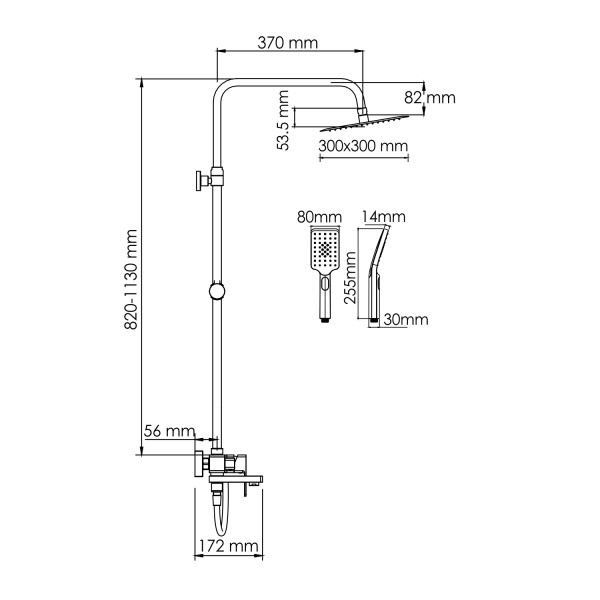 Душевая система WasserKraft A177.118.126.087.CH
