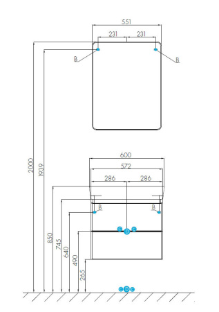Тумба под раковину Aquaton Скай PRO 60 1A238201SY010