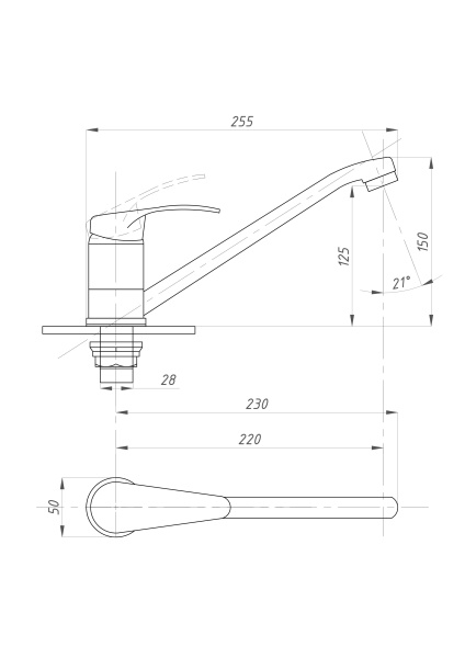 Смеситель для кухни ПСМ-Профсан КОМПЛЕКТАЦИЯ PSM-104-31