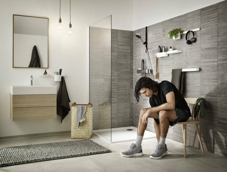 Полотенцедержатель 581 мм Hansgrohe WallStoris 27926700 белый матовый