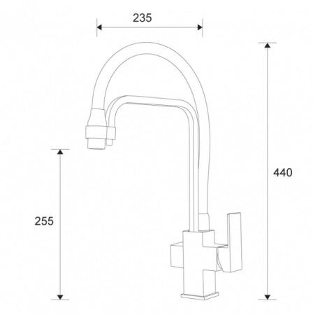 Смеситель для кухни под фильтр, хром/черный Zorg ZR 341-6 YF Смеситель для кухни под фильтр, хром/черный Zorg ZR 341-6 YF