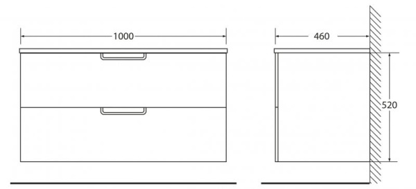 Тумба под раковину BelBagno Leticia BB1000DDAC/MO