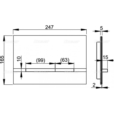 Клавиша смыва Alcaplast STRIPE-BEECH