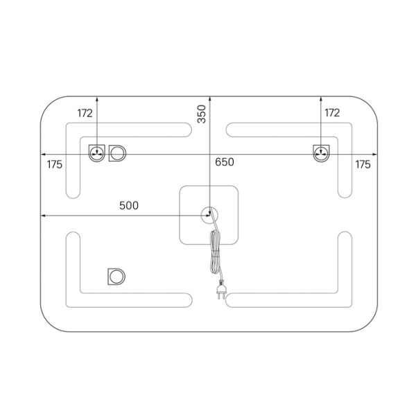 Зеркало с подсветкой IDDIS Edifice 100 (ЗЛП109)