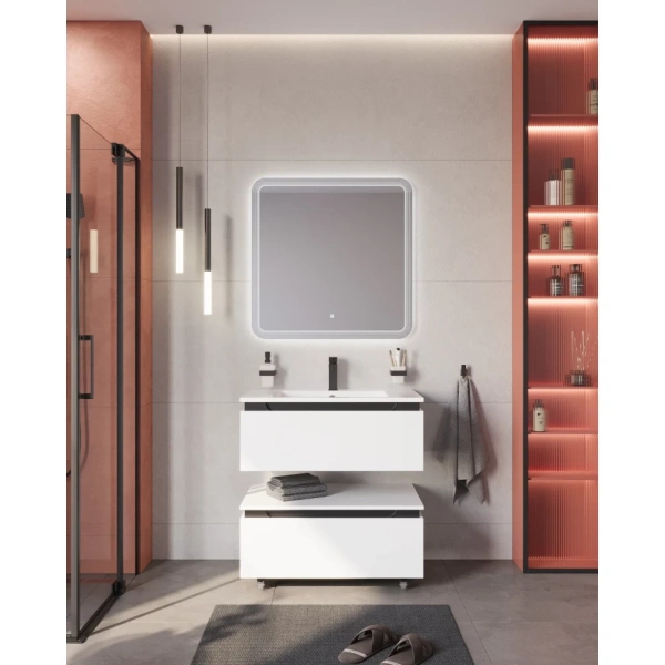 Тумба под раковину Cezares SLIDER-800-1C-PI-BO