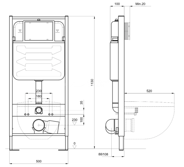 Комплект унитаза с инсталляцией SET AQUATEK КАИР KKI