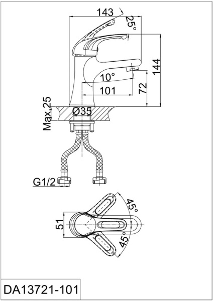 Комплект смесителей D&K Rhein Eucharius DA1370002SET