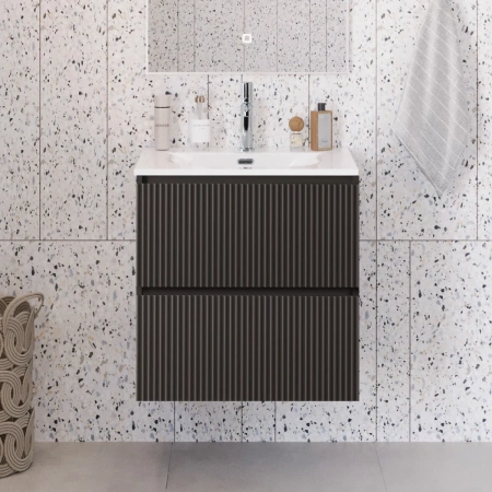 Тумба под раковину 50 BelBagno Uno UNO-MINI-500-2C-SO-GSO темно-серый матовый, без раковины