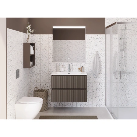 Тумба под раковину 80 BelBagno Uno UNO-MINI-800-2C-SO-СO бежевый матовый, без раковины