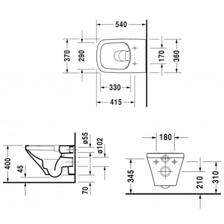 Унитаз подвесной Duravit 45510900A1