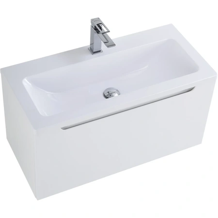 База под раковину (79х37) BelBagno ETNA-M-800/380-1C-SO-BL Bianco Lucido