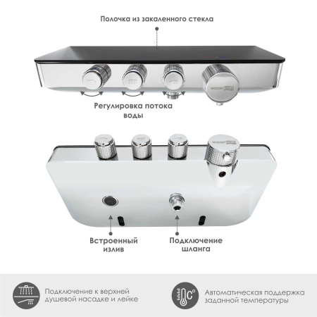 Душевой комплект WasserKraft A7499.090.116.010.127.011 Thermo