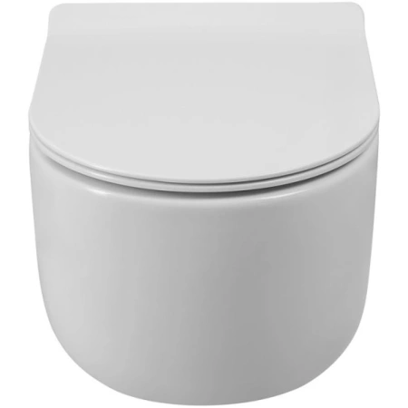 Унитаз подвесной BelBagno Soft BB084CH-TOR/SC безободковый, торнадо, с сиденьем микролифт