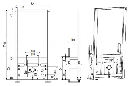 Инсталляция для биде Creavit GBM500.00