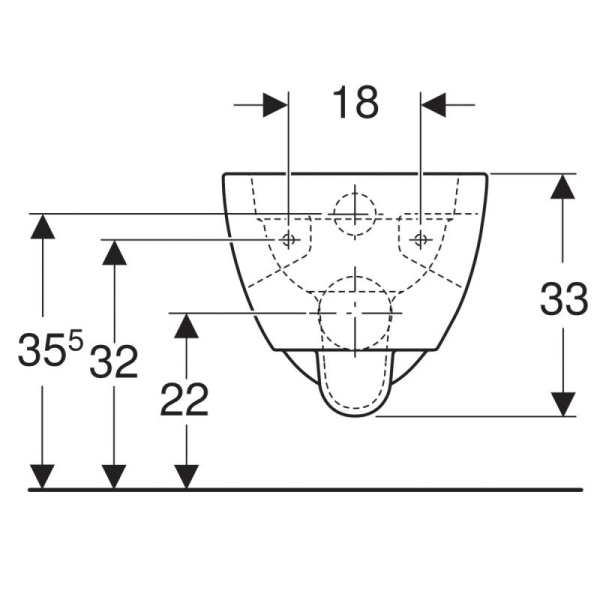 Подвесной безободковый унитаз Geberit Renova Nr.1 203070000
