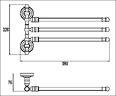 Полотенцедержатель Ganzer (золото) GZ 31013E