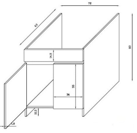 Тумба Galassia POCKET 9022