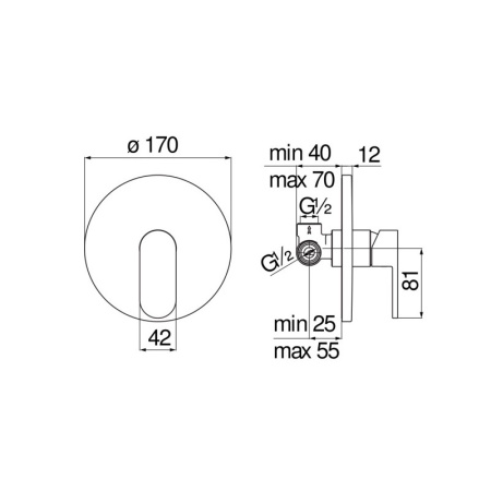 Смеситель для душа Nobili Up UP94108CR