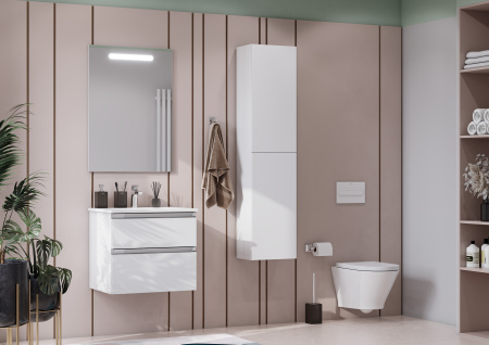 Тумба под раковину Roca The Gap 60 белый глянец 2 ящика A857397806