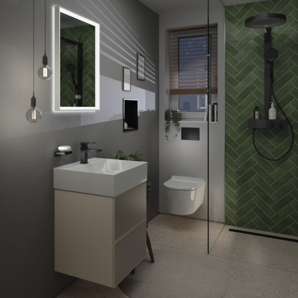 Смеситель для раковины с донным клапаном Push-Open Hansgrohe Metropol 32500670 черный матовый