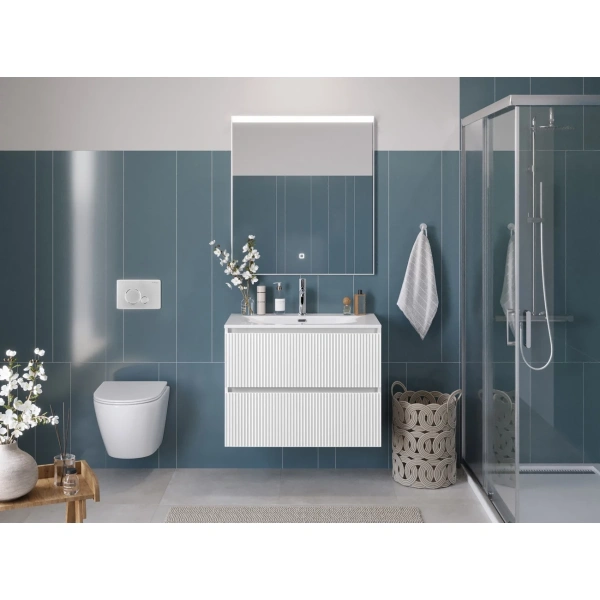 Тумба под раковину 80 BelBagno Uno UNO-800-2C-SO-BO белый матовый, без раковины