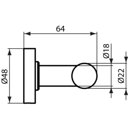 Двойной крючок для одежды Ideal Standard IOM A9116AA хром