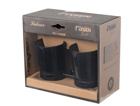 Стакан для зубных щеток FIXSEN Luksor двойной FX-71607B