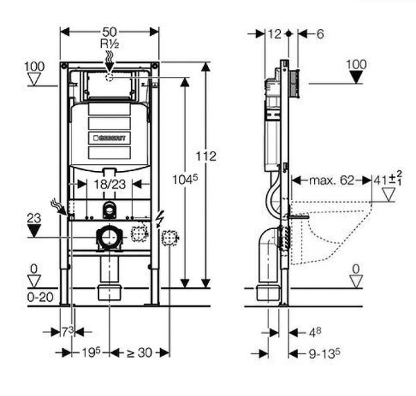 Комплект унитаза с инсталляцией Aquatek SET ОБЕРОН бел