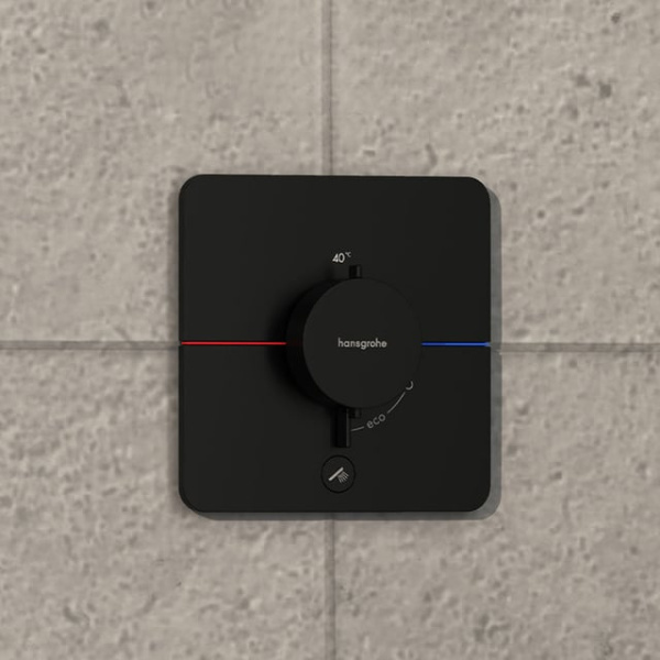 Термостат для душа Hansgrohe ShowerSelect Comfort Q 15589670 черный матовый