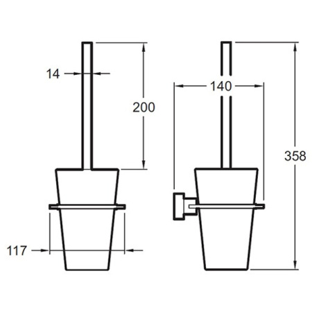 Ершик для унитаза Jacob Delafon Mecanique E77871-CP