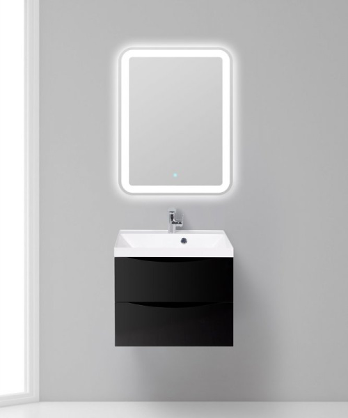 База под раковину подвесная BelBagno MARINO-600-2C-SO-NL-P Nero Lucido