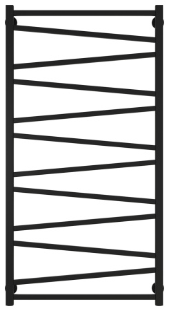 Полотенцесушитель Водяной Сунержа Сирокко (120х60) Матовый Черный 31-0253-1260