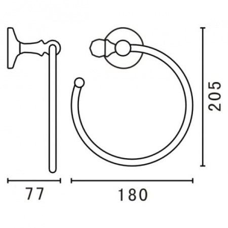 Полотенцедержатель Art&Max AM-E-2680Q