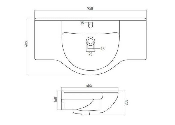 Раковина Акватон Аквастоун 1WH110219