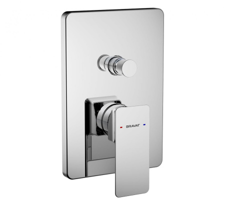 Смеситель для ванны встроенный Bravat Phillis PB856101CP-2-ENG