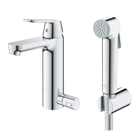 Смеситель для раковины с гигиеническим душем GROHE Eurosmart Cosmopolitan 24191 000 (24191000) хром