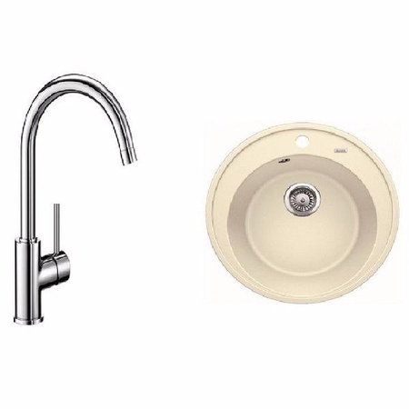 Комплект Blanco RIONA 45 (жасмин) + MIDA (хром) 521399M1
