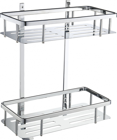 Полка для ванной 2-х ярусная WONZON & WOGHAND, хром WW-4141