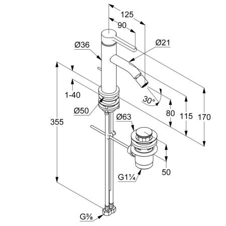 Смеситель для биде Kludi Nova Fonte 202163915
