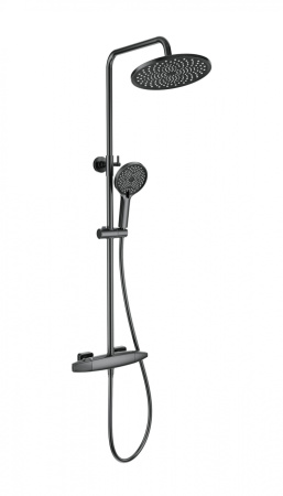 Душевая система с термостатом WONZON & WOGHAND NEO, темный графит WW-B3035-A1-BGG