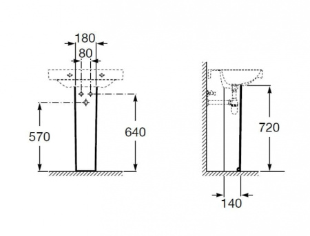Пьедестал для раковины Roca Debba 33799000Y